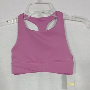 NWT Athleta Girl Transcend Crossover Bra Purple Size Medium 8/10 Sports Bra